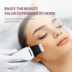 Ultrasonic Skin Scrubber Peeling Shovel EMS Ion Deep Face Cleaning Blackhead Remover Facial Lifting Peeling Shovel Face Massager